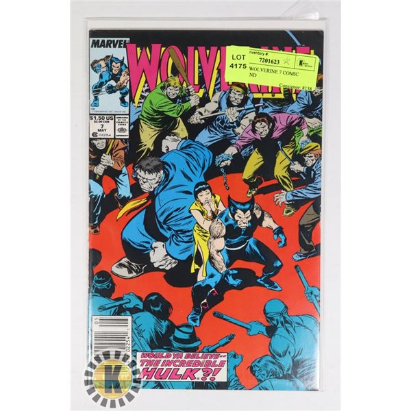 MARVEL WOLVERINE 7 COMIC  NEWSSTAND