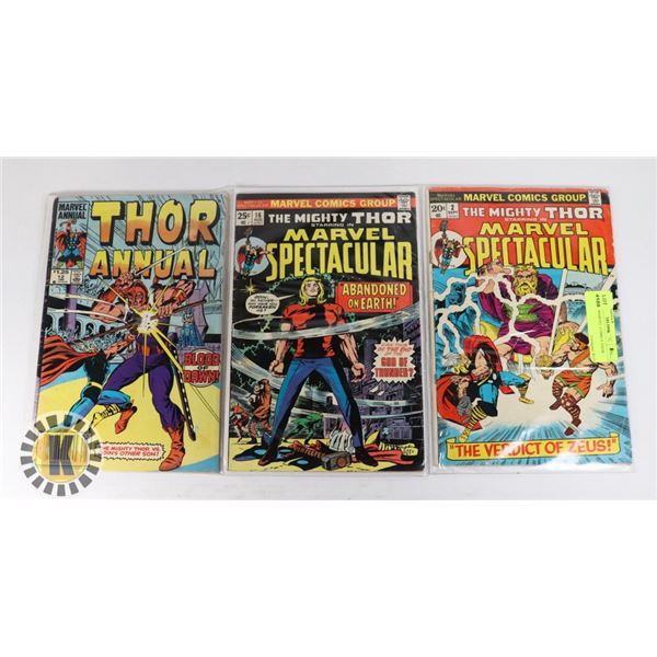 LOT OF 3 MARVEL COMICS THOR