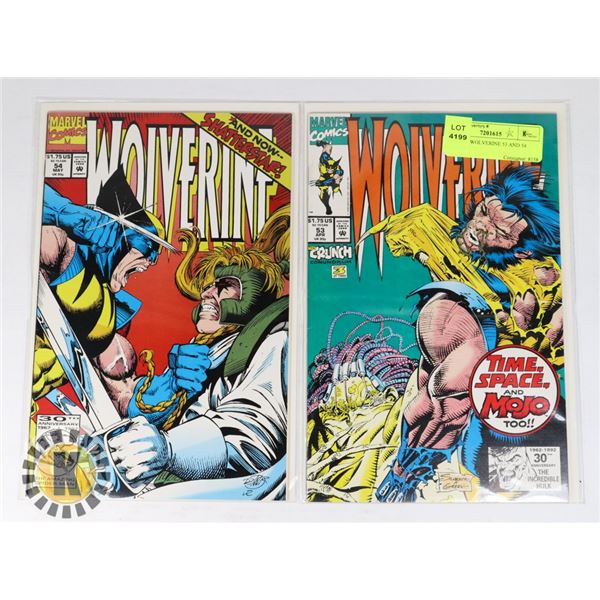 MARVEL WOLVERINE 53 AND 54 COMICS