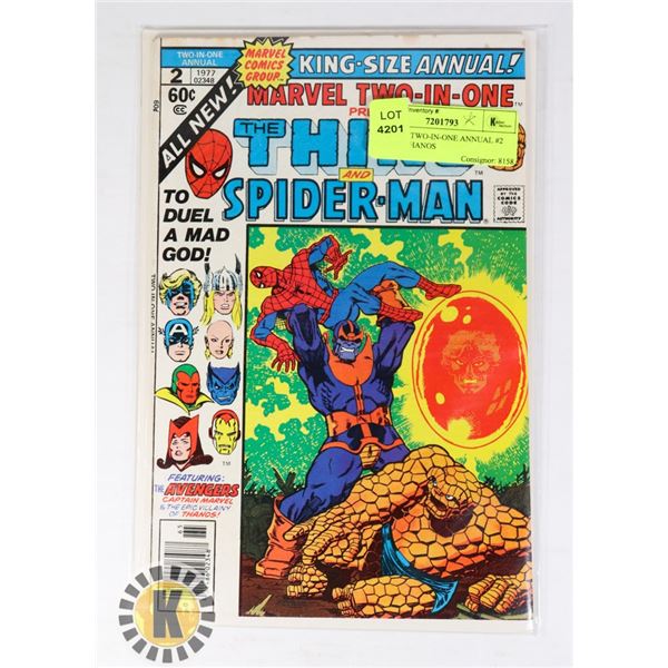 MARVEL TWO-IN-ONE ANNUAL #2 COMIC, THANOS