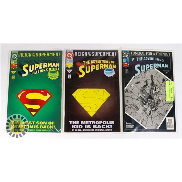 LOT OF 3 DC COMICS SUPERMAN