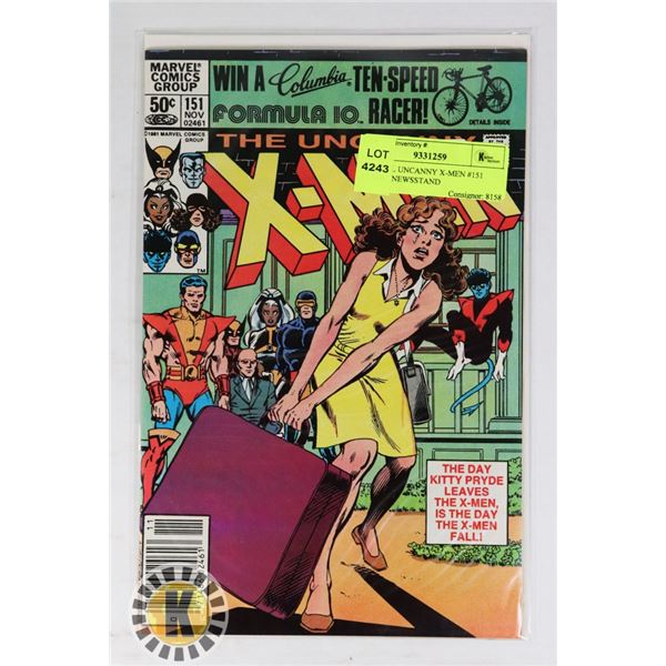 MARVEL UNCANNY X-MEN #151 COMIC, NEWSSTAND