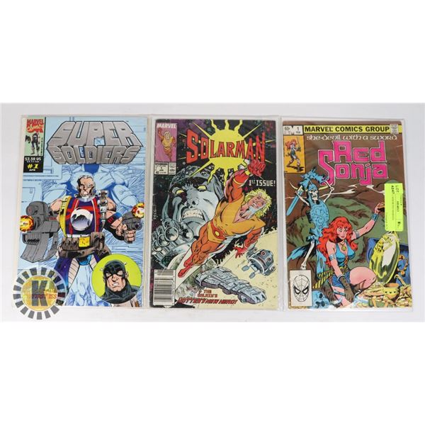 LOT OF 3 ASSORTED MARVEL COMICS