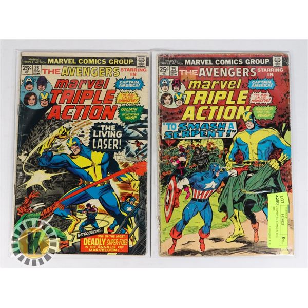 LOT OF 2 MARVEL COMICS THE AVENGERS