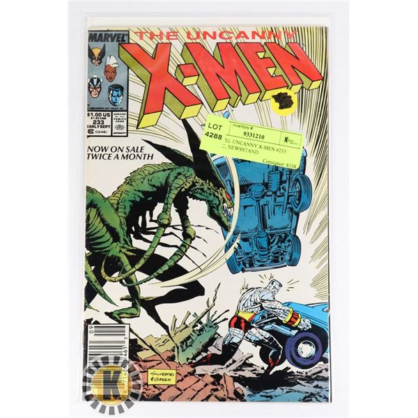 MARVEL UNCANNY X-MEN #233 COMIC, NEWSSTAND