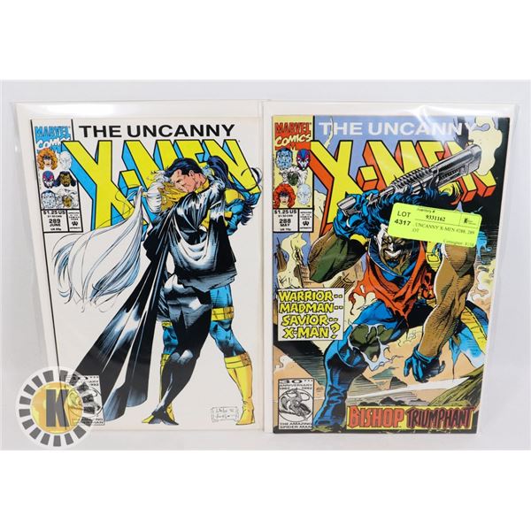 MARVEL UNCANNY X-MEN #288, 289 COMIC LOT