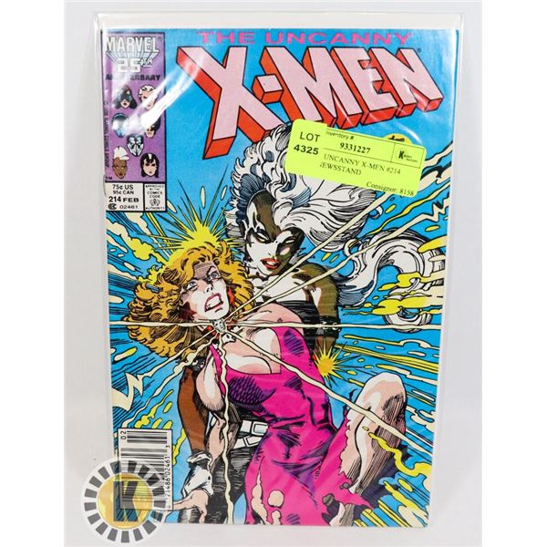 MARVEL UNCANNY X-MEN #214 COMIC, NEWSSTAND
