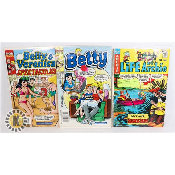 3 ARCHIE COMICS SURPRISING RETAIL VALUE