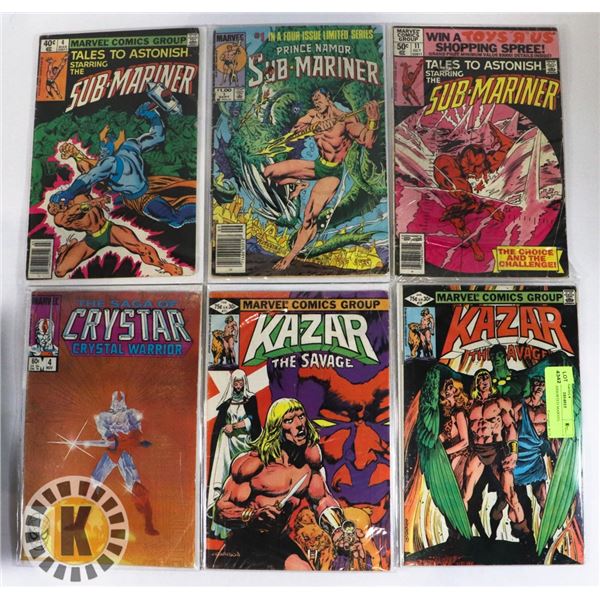 LOT OF 6 ASSORTED MARVEL COMICS