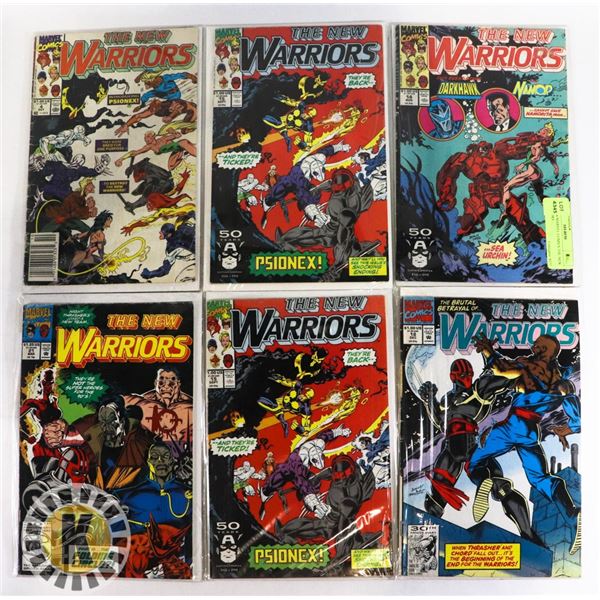 LOT OF 6 MARVEL COMICS THE NEW WARRIORS