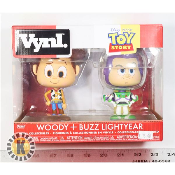 TOY STORY WOODY & BUZZ LIGHTYEAR VINYL FIGURES