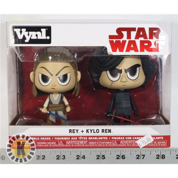 STAR WARS REY & KYLO REN  VINYL FIGURES