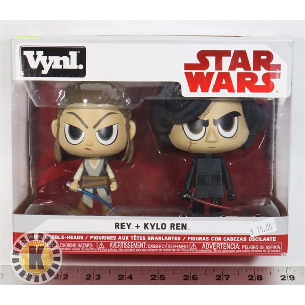 STAR WARS REY & KYLO REN VINYL FIGURES