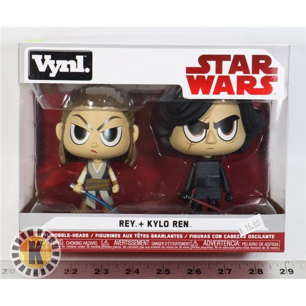 STAR WARS REY & KYLO REN VINYL FIGURES