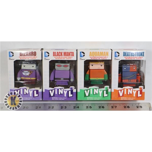 LOT OF 4 SORTED VINYL FIGURES