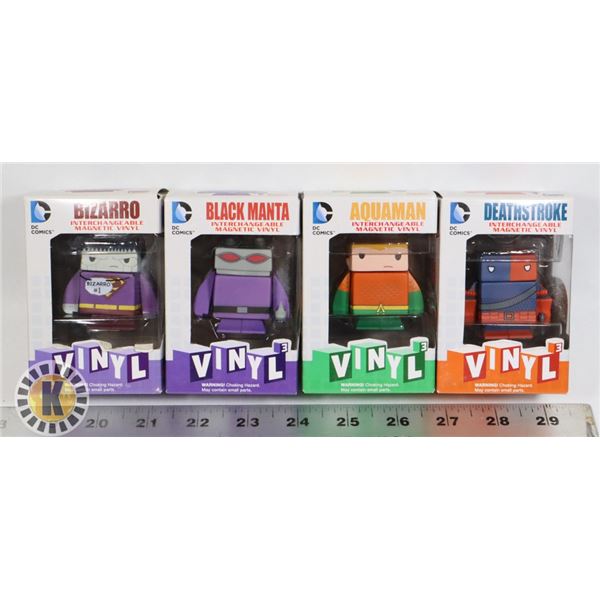 LOT OF 4 SORTED VINYL FIGURES