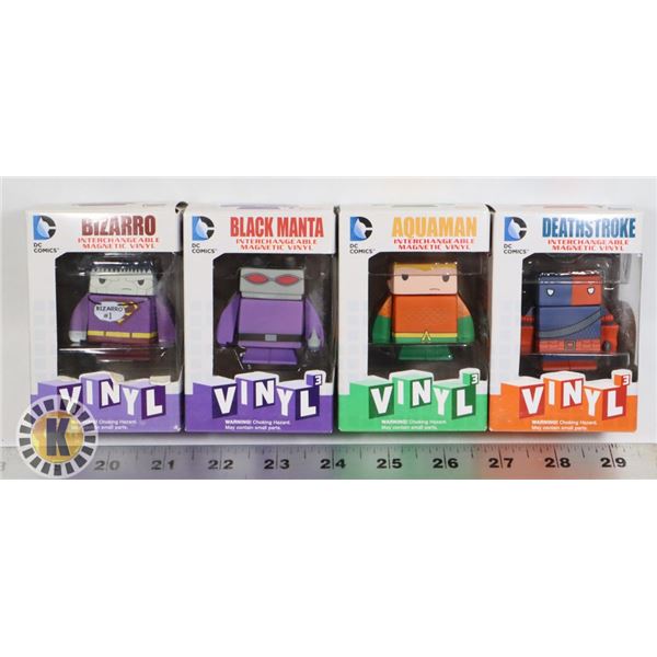 LOT OF 4 SORTED VINYL FIGURES