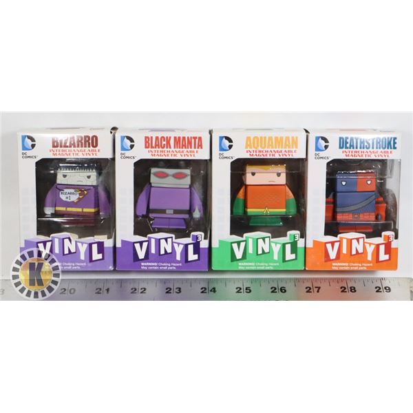 LOT OF 4 SORTED VINYL FIGURES