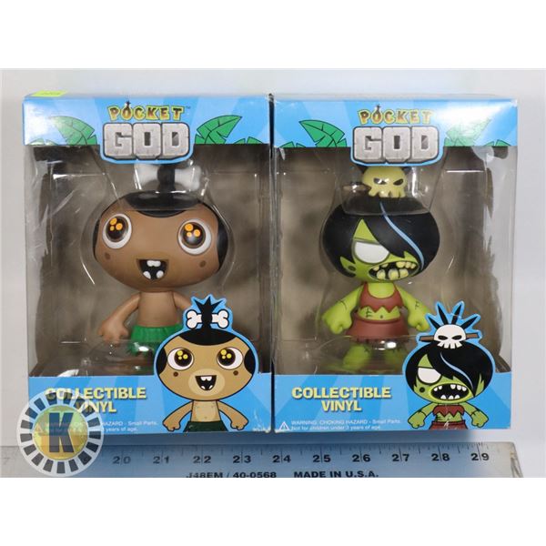 LOT OF 2 POCKET GOD COLLECTIBLE VINYL