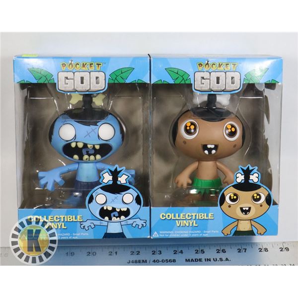LOT OF 2 POCKET GOD COLLECTIBLE VINYL