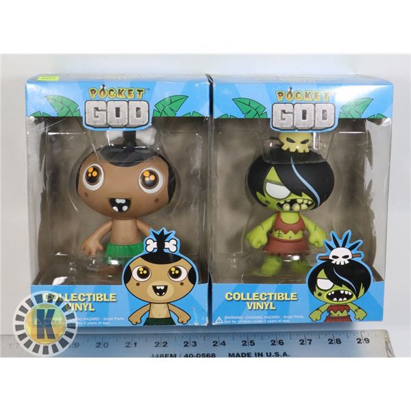 LOT OF 2 POCKET GOD COLLECTIBLE VINYL