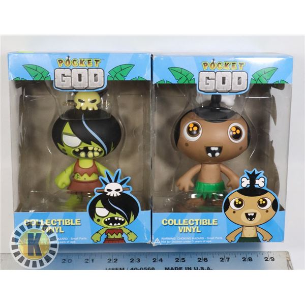 LOT OF 2 POCKET GOD COLLECTIBLE VINYL