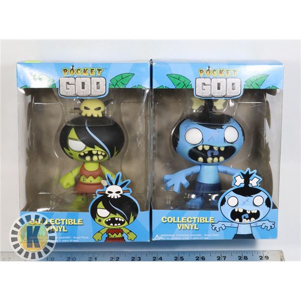 LOT OF 2 POCKET GOD COLLECTIBLE VINYL