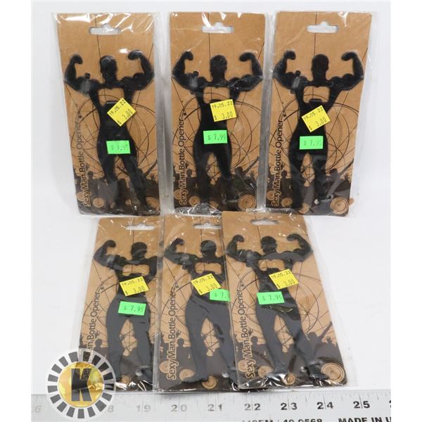 BAG OF 6 SEXY MAN BOTTLE OPENER
