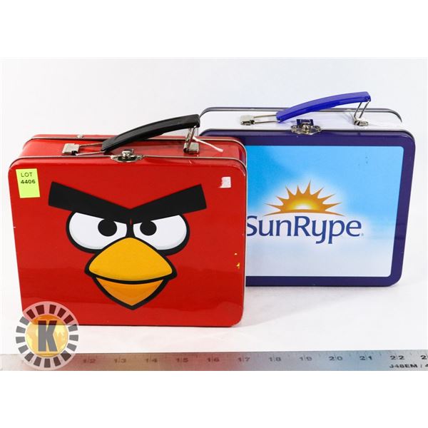 LOT OF 2 COLLECTIBLE METAL  LUNCH PAILS