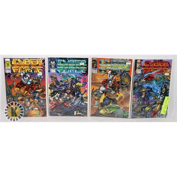 LOT OF 4 IMAGE COMICS CYBER FORCE