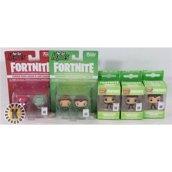 BAG OF ASSORTED FORTNITE VINYL COLLECTIBLES