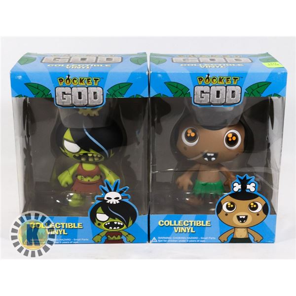 LOT OF 2 POCKET GOD COLLECTIBLE VINYL