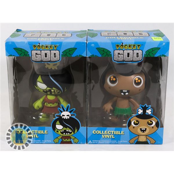 LOT OF 2 POCKET GOD COLLECTIBLE VINYL