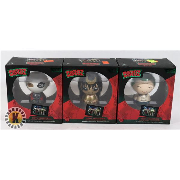 LOT OF THREE SUICIDE SQUAD DORBZ