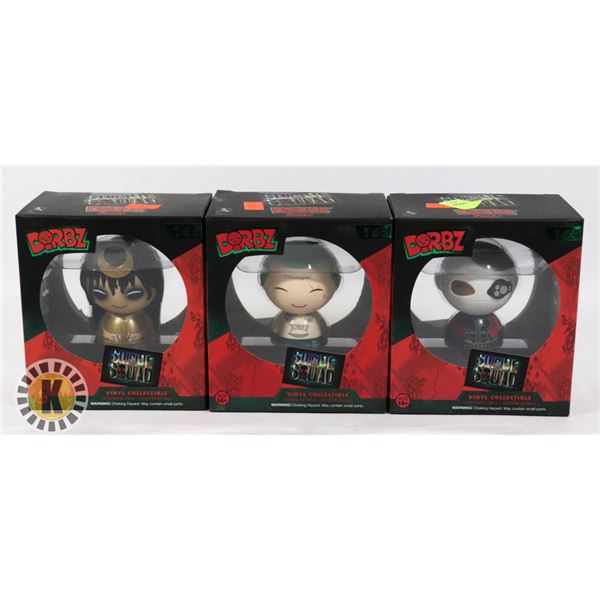 LOT OF THREE SUICIDE SQUAD DORBZ
