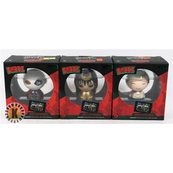 LOT OF THREE SUICIDE SQUAD DORBZ
