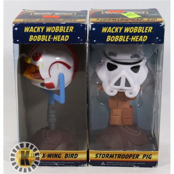 LOT OF 2 WACKY WOBBLER ANGRY BIRDS STAR WARS "PIG"