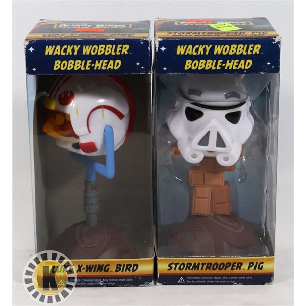 LOT OF 2 WACKY WOBBLER ANGRY BIRDS STAR WARS "PIG"
