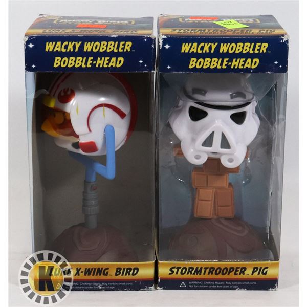 LOT OF 2 WACKY WOBBLER ANGRY BIRDS STAR WARS "PIG"