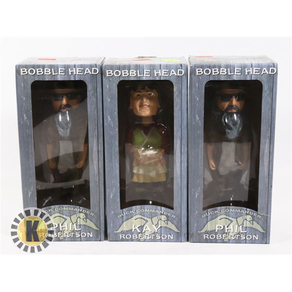 LOT OF 3 DUCK COMMANDER BOBBLEHEADS