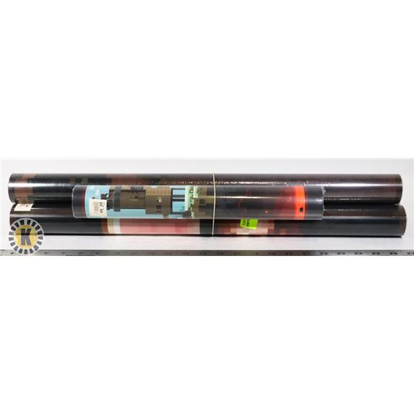 LOT OF 4 MYSTERY MINECRAFT POSTERS