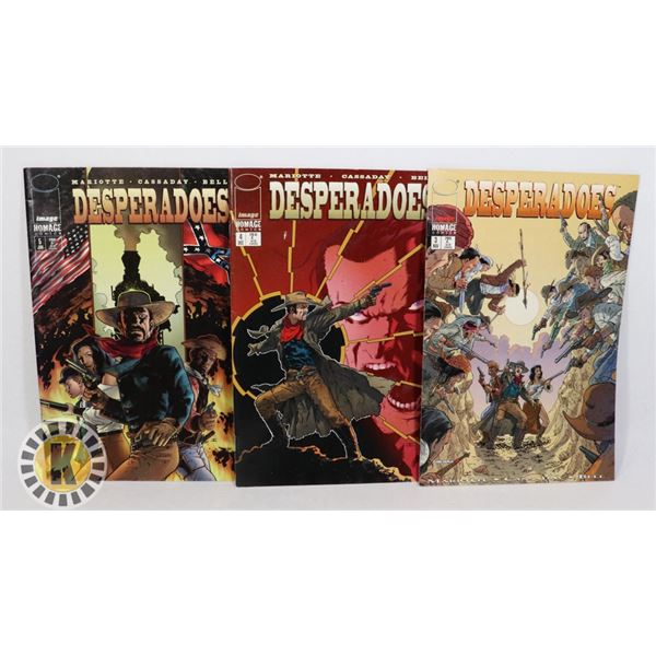 ISSUES 3-5 OF DESPERADOES COMIC BOOK