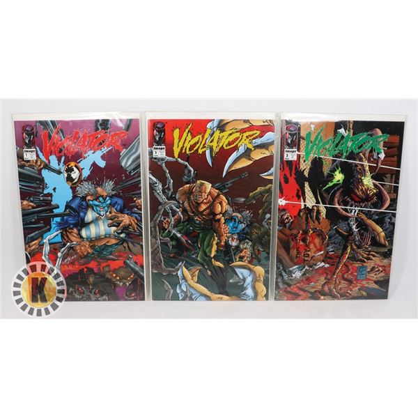 ISSUES 1-3 OF VIOLATOR (SPAWN SPIN OFF)