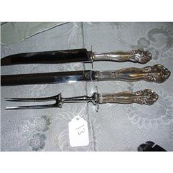 Wallace Sterling  Silver 3 Piece Carving Set