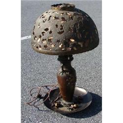 Table Lamp w/Reticulated Metal Shade