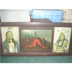 Burning Arrow Print & Two Native American Chiefs