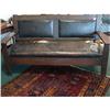 Image 1 : Oak Arts & Crafts Leather covered Bench