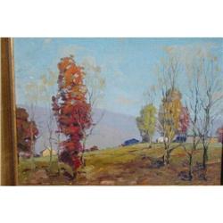 Signed George Bruestle Oil on Board