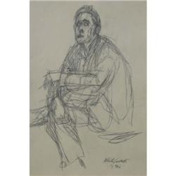 2 Pencil sketches: 1 Sgd Alberto Giacometti 1946