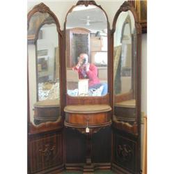 1930's Vanity w/Triple Mirrors